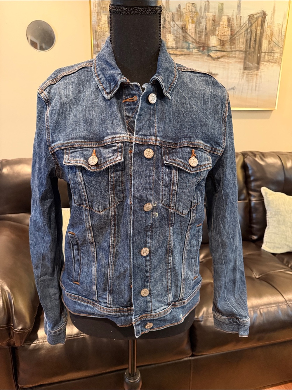 Old Navy Dark Blue Denim Jacket medium
